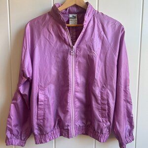 Vintage 90s Puma Colorblock Windbreaker Magenta Purple Teal Tucking Hood